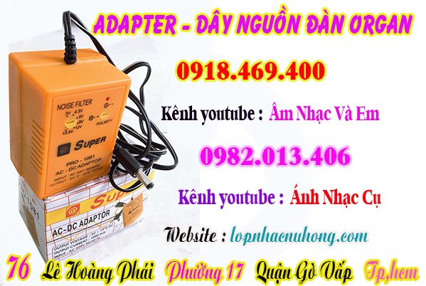 Mua adapter nguồn đàn organ tại Gò Vấp ( Tp.Hồ Chí Minh )